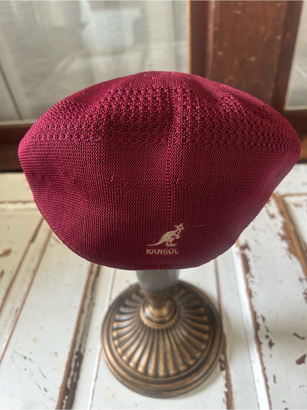 Kangol Men's Burgundy Tropicap Solid Fabric Sun Blocking Hat Size Large